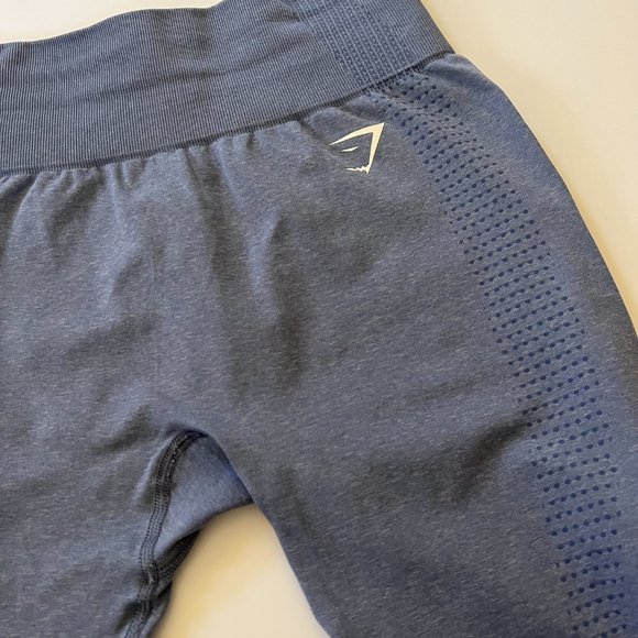 Gymshark Vital Seamless 2.0 Leggings: Blue Marl, Size M - Picture 4 of 7